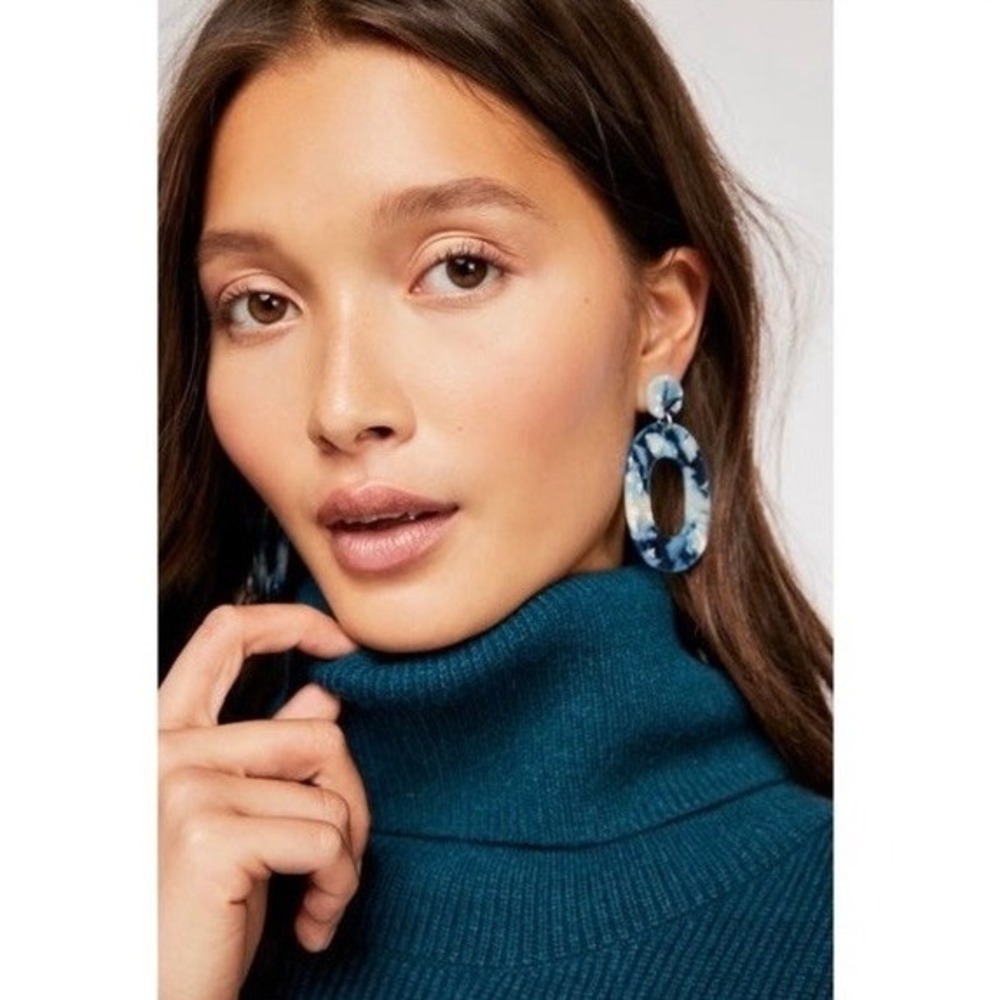 Free People Softly Structured Solid Teal Sweater … - image 6